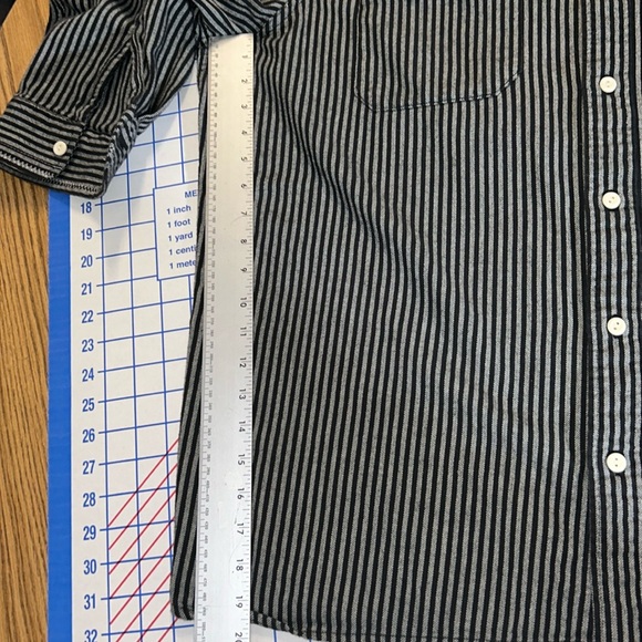 Upcycled Jack Skellington black/gray striped flannel NWOT one of a kind - Picture 8 of 13